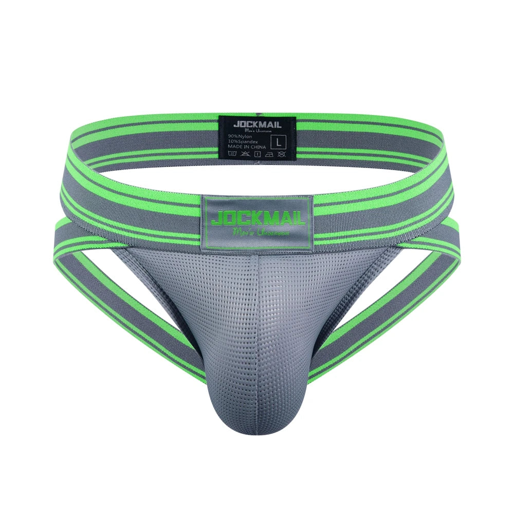 JOCKMAIL Sexy Men's Underwear Cuecas Tangas Panties Jockstrap Gaysex Strings Men Thongs Underpants Sissy Slip Bikini Homme Slip