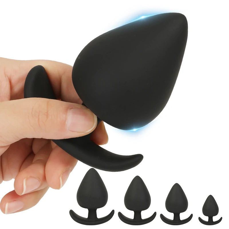 4 Sizes Anal Plug Safe Silicone Dildo Anal Butt Plugs G Spot Stimulation Unisex Wearable Stopper Adults Sex Toys for Men/Women