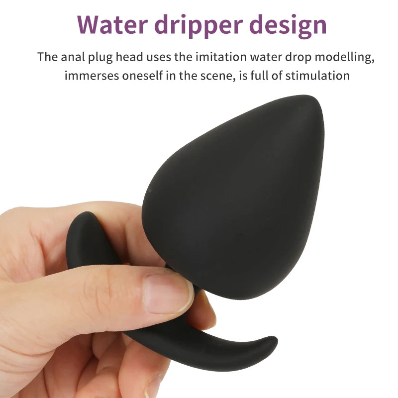 4 Sizes Anal Plug Safe Silicone Dildo Anal Butt Plugs G Spot Stimulation Unisex Wearable Stopper Adults Sex Toys for Men/Women