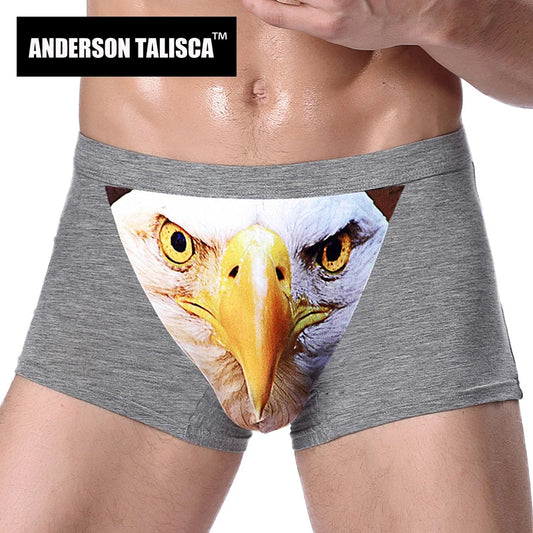 ANDERSON TALISCA Brand Printed Wolf&Eagle New Mens Boxers Underwear Men Boxer Ropa Interio Man Penis Cueca Masculina Size L-4XL