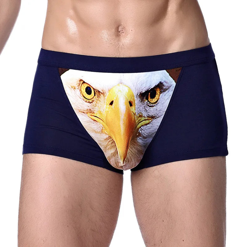 ANDERSON TALISCA Brand Printed Wolf&Eagle New Mens Boxers Underwear Men Boxer Ropa Interio Man Penis Cueca Masculina Size L-4XL