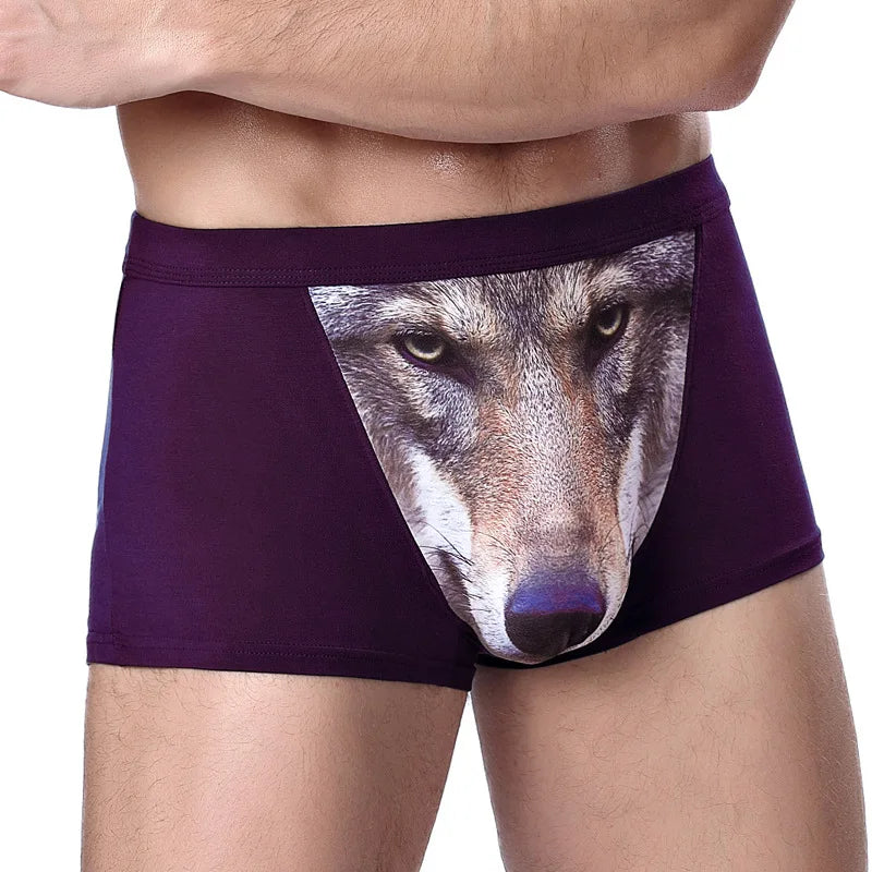 ANDERSON TALISCA Brand Printed Wolf&Eagle New Mens Boxers Underwear Men Boxer Ropa Interio Man Penis Cueca Masculina Size L-4XL