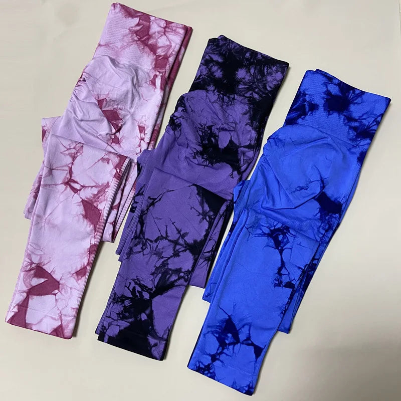 23 Colors Tie Dye Seamless Leggings Push Up Women Mallas Sports Fitness Contour Yoga Athletic Pants Elastic Nylon Tights Leggins