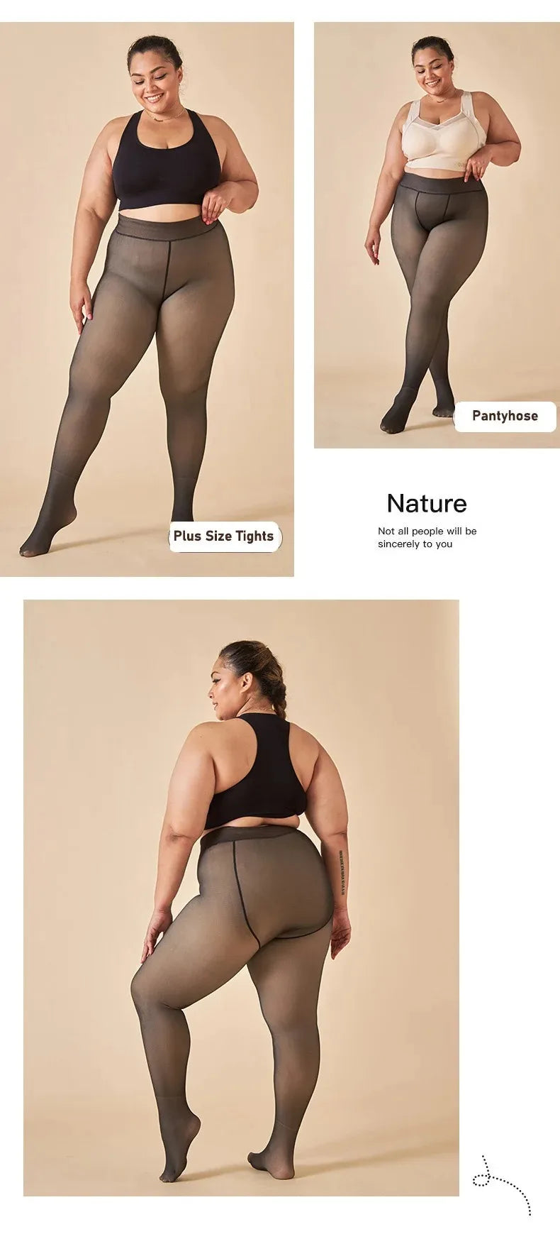 Women Plus Pantyhose Sexy Translucent Slim Elasticity Tights Woman Winter Fleece High Waist Tight Leggings Thin