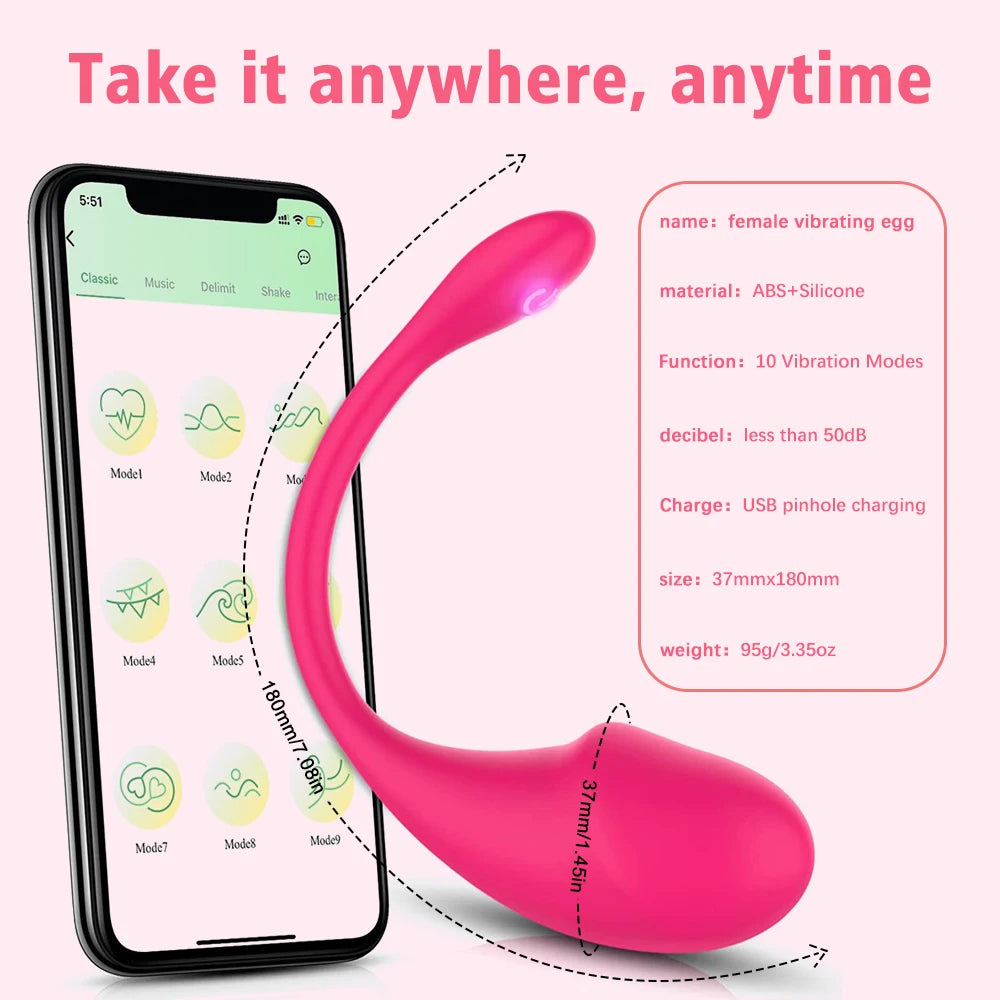 Wireless Vibration Love Egg Vibrator Vaginal G Spot Vibrating Stimulator Wearable Bluetooth APP Control Sex Toys For Adult Women