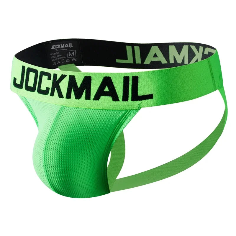 JOCKMAIL Sexy Men's Underwear Cuecas Tangas Panties Jockstrap Gaysex Strings Men Thongs Underpants Sissy Slip Bikini Homme Slip