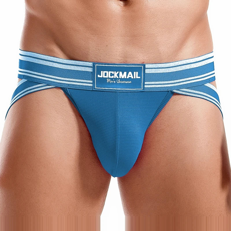 JOCKMAIL Sexy Men's Underwear Cuecas Tangas Panties Jockstrap Gaysex Strings Men Thongs Underpants Sissy Slip Bikini Homme Slip