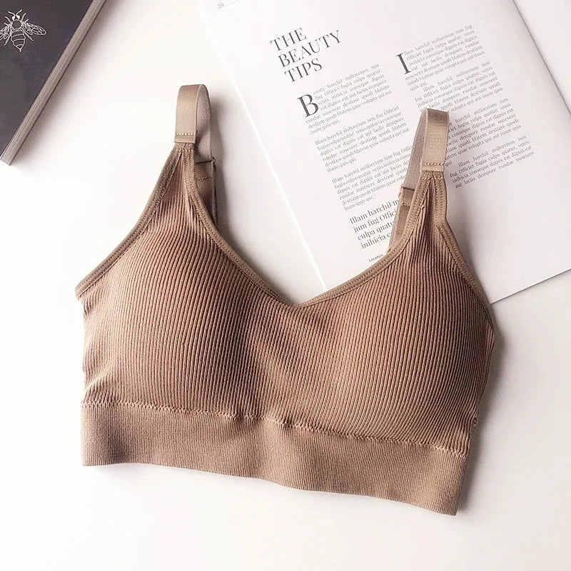 Sexy Underwear Women Gather No Steel Ring Lingerie Bra Tube Top Wrapped Chest Beauty Back Actival Cotton Thin Section Tube Top