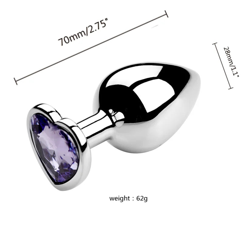 3PCS S/M/L Metal Anal Plug Butt Plug Sex Toy Butt Toy for Women Men Couples Gay Adult Game Masturbator Anal Diamond Sex Shop