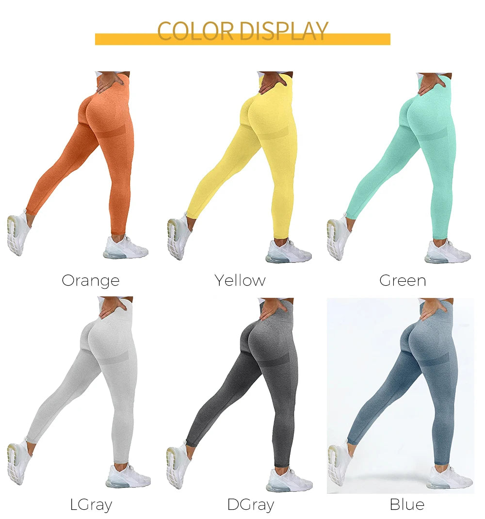 Women Seamless Workout Leggings High Waist Push Up Leggings Ladies Sexy Gym Legging Fashion Black Sports Leggings