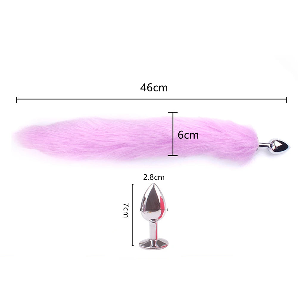 Sexy Fox Tail Butt Plug Metal Anal Plug Anal Toys For Women Cosplay Bdsm Sex Games For Couples Sex Goods Shop toys For Adults 18