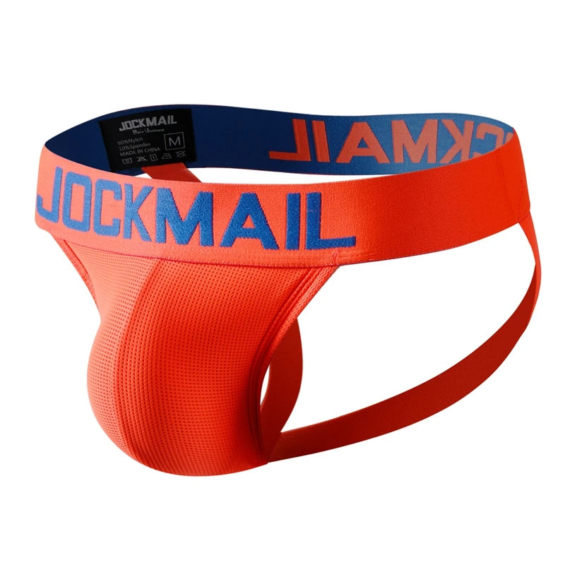 JOCKMAIL Sexy Men's Underwear Cuecas Tangas Panties Jockstrap Gaysex Strings Men Thongs Underpants Sissy Slip Bikini Homme Slip