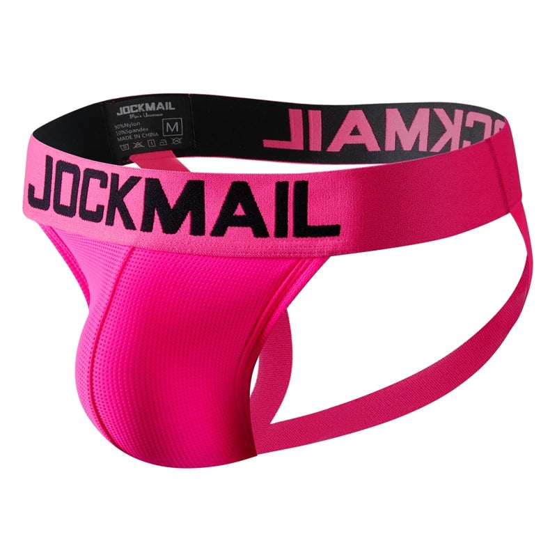 JOCKMAIL Sexy Men's Underwear Cuecas Tangas Panties Jockstrap Gaysex Strings Men Thongs Underpants Sissy Slip Bikini Homme Slip