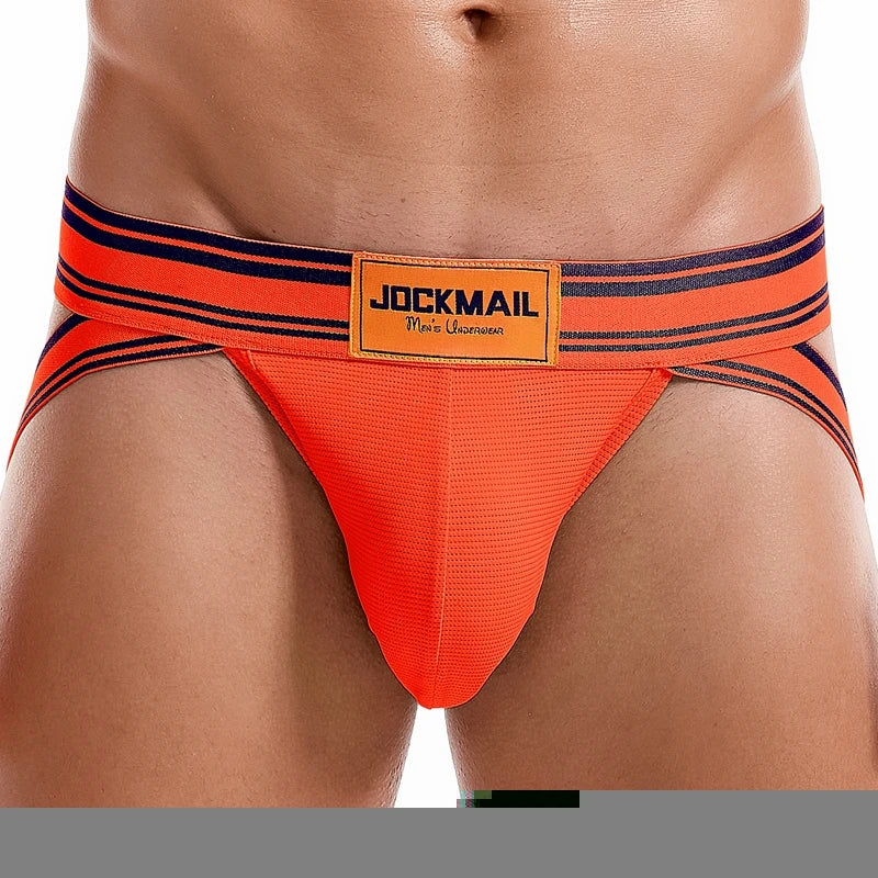 JOCKMAIL Sexy Men's Underwear Cuecas Tangas Panties Jockstrap Gaysex Strings Men Thongs Underpants Sissy Slip Bikini Homme Slip