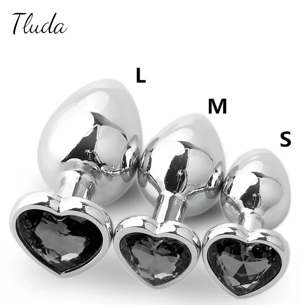 3PCS S/M/L Metal Anal Plug Butt Plug Sex Toy Butt Toy for Women Men Couples Gay Adult Game Masturbator Anal Diamond Sex Shop