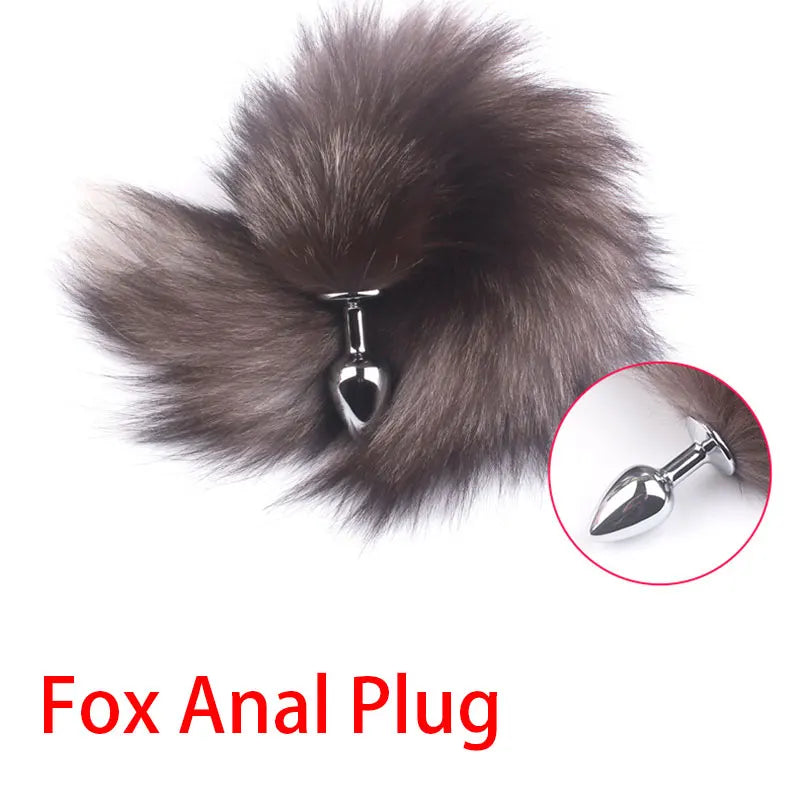 Sexy Fox Tail Butt Plug Metal Anal Plug Anal Toys For Women Cosplay Bdsm Sex Games For Couples Sex Goods Shop toys For Adults 18