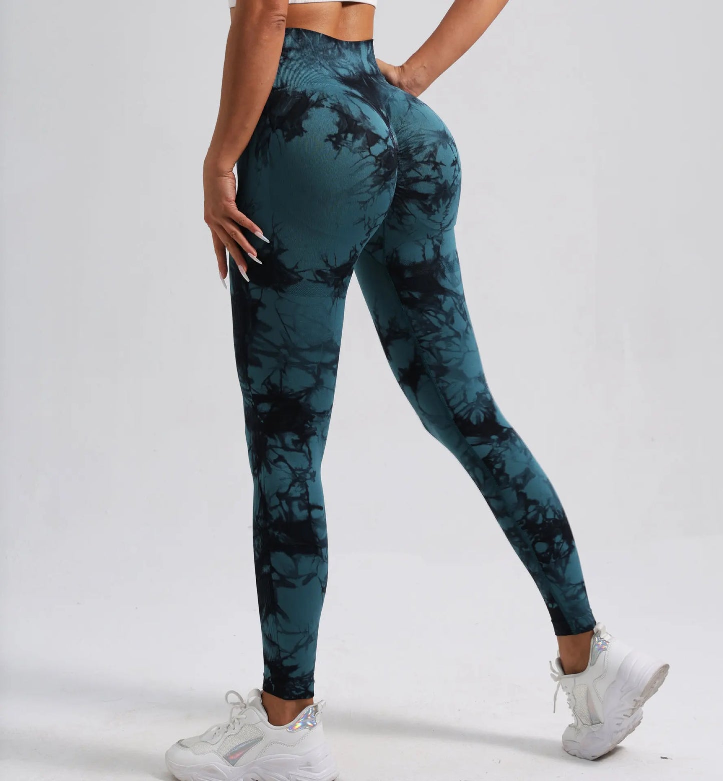 Women Seamless Tie Dye Yoga Leggings High Waist Fitness Sexy Fashion Leggings Exercise Running Lifting Buttocks Cycling Leggings