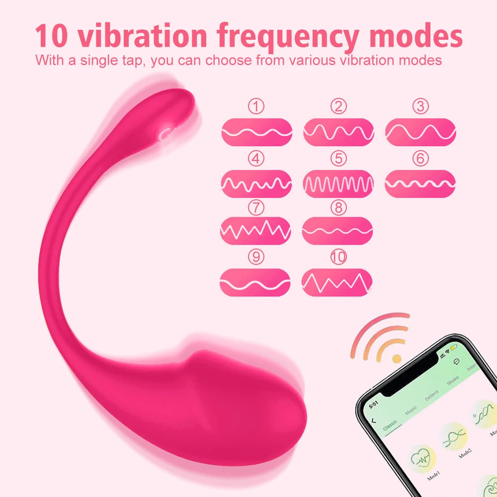 Wireless Vibration Love Egg Vibrator Vaginal G Spot Vibrating Stimulator Wearable Bluetooth APP Control Sex Toys For Adult Women