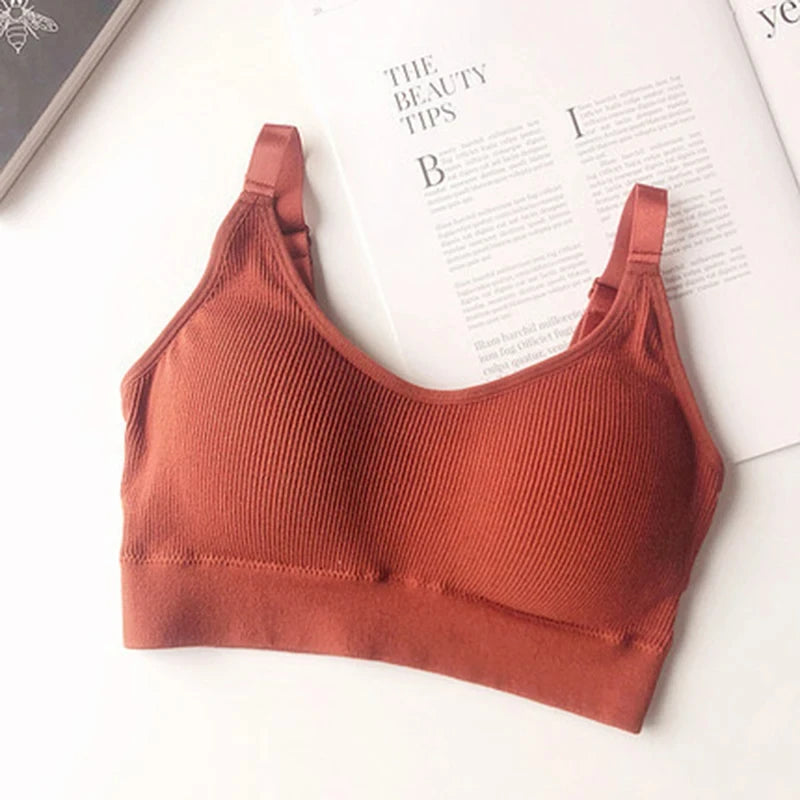 Sexy Underwear Women Gather No Steel Ring Lingerie Bra Tube Top Wrapped Chest Beauty Back Actival Cotton Thin Section Tube Top