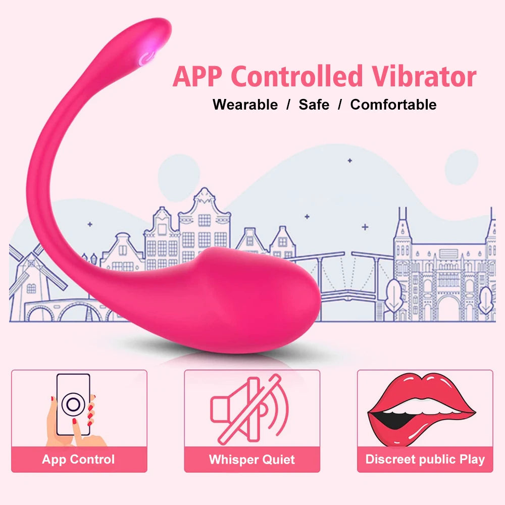 Wireless Vibration Love Egg Vibrator Vaginal G Spot Vibrating Stimulator Wearable Bluetooth APP Control Sex Toys For Adult Women