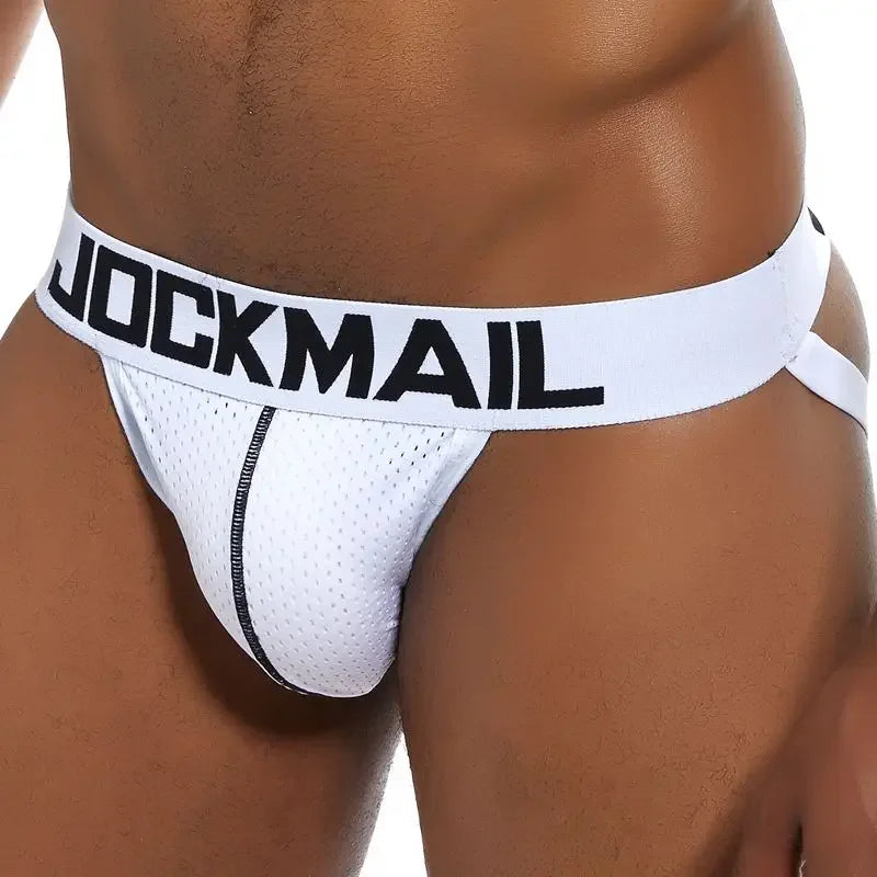 JOCKMAIL Sexy Men's Underwear Cuecas Tangas Panties Jockstrap Gaysex Strings Men Thongs Underpants Sissy Slip Bikini Homme Slip