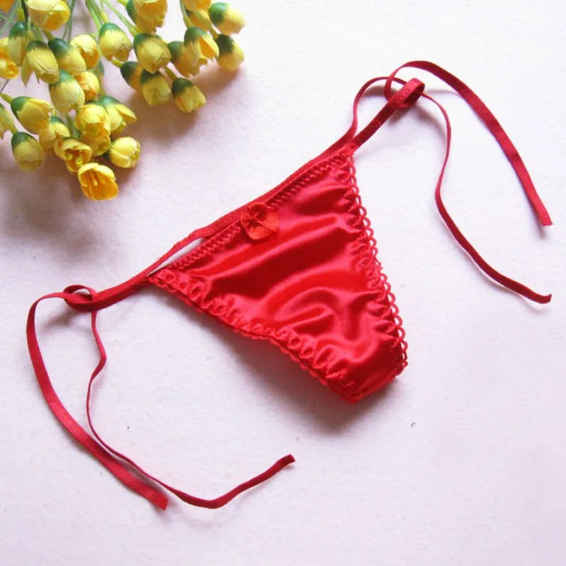 Silk Thong G-string Lace Sexy Underwear Women Sexy Panties Female Low Waist String Lace Lingerie Intimates Thongs T-back